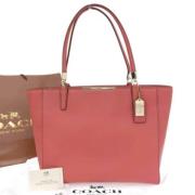 Pre-owned Leather totes Coach Pre-owned , Pink , Dames