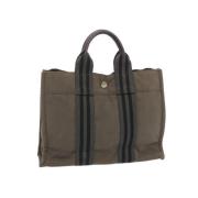 Pre-owned Cotton handbags Hermès Vintage , Gray , Dames