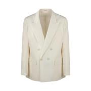 Witte Wol Double-Breasted Blazer Jas Valentino Garavani , White , Here...