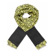 Stijlvolle Fern Wol Sjaal Accessoire Masai , Green , Dames