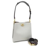 Pre-owned Leather shoulder-bags Coach Pre-owned , White , Dames