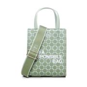 Geometrische Print Eco-Vriendelijke Tas met Rits V73 , Green , Dames