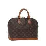 Pre-owned Canvas handbags Louis Vuitton Vintage , Brown , Dames