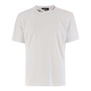 Katoen Crew Neck Logo T-shirt Dsquared2 , White , Heren