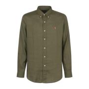 Groene Lange Mouw Sportshirt Polo Ralph Lauren , Green , Heren