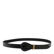 Zwarte Brindi Leren Riem Isabel Marant , Black , Dames