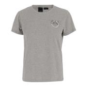 Love Birds Geborduurd Katoenen T-Shirt Pinko , Gray , Dames