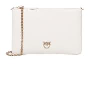 Witte Dames Tas met Voorlogo Pinko , White , Dames