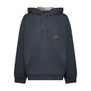 Grijze Raglan Hoodie met Geborduurd Logo Vivienne Westwood , Gray , He...