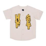 Baseball Jersey Knoopshirt HUF , Beige , Heren