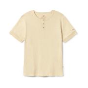 Ocean Geborduurd T-shirt Twothirds , Beige , Heren