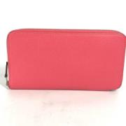 Pre-owned Leather wallets Hermès Vintage , Pink , Dames