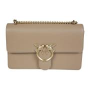 Klassieke Vitello Love One Tas Pinko , Beige , Dames