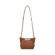 Karamel Leren Peak Mini Tas Alexander McQueen , Brown , Dames