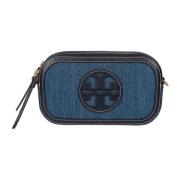 Denim Crossbody Tas Tory Burch , Blue , Dames