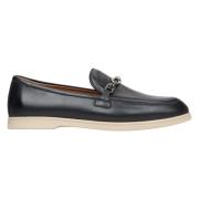 Zwarte loafers voor dames gemaakt van premium Italiaans echt leer met ...