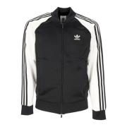 Tricot Track Jacket met 3 Strepen Adidas , Black , Heren