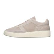 Beige Suède Lage Sneakers Nubikk , Beige , Heren