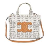 Pre-owned Leather totes Celine Vintage , White , Dames