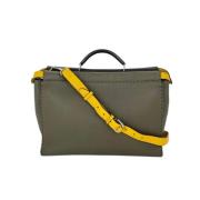 Pre-owned Leather handbags Fendi Vintage , Green , Dames