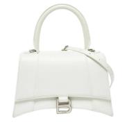 Pre-owned Leather handbags Balenciaga Vintage , White , Dames