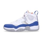 Hoge Top Basketbalsneaker Wit/Blauw/Oranje Jordan , White , Heren