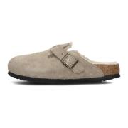 Taupe Suède Klassieke Klompen Birkenstock , Beige , Dames