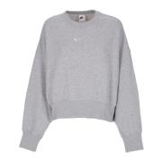 Cropped Crewneck Sweatshirt Phoenix Fleece Nike , Gray , Dames