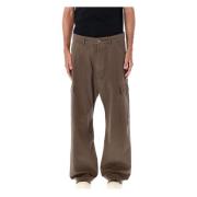 Cargo Broek Wijde Pijp Katoen Rick Owens , Brown , Heren