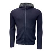 Rainwool Hoodie Navy Gran Sasso , Blue , Heren