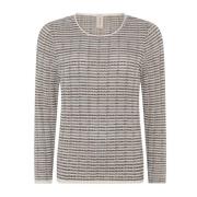 Multicolor O-Neck Pullover Blouse Room Skovhuus , Beige , Dames