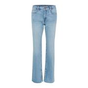 Hoge Rechte Split Jeans Lichtblauw My Essential Wardrobe , Blue , Dame...