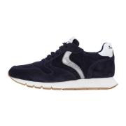 Suede and leather sneakers Julia Voile Blanche , Blue , Dames