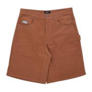 Korte rubberen werkmansbroek HUF , Brown , Heren