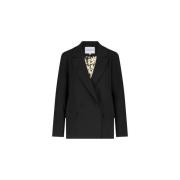 Zwarte Blazer met Hart Knopen Fabienne Chapot , Black , Dames