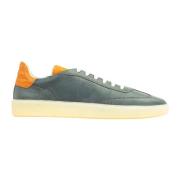 League Low Sneakers Grijs/Tan Unisex Pantofola d'Oro , Gray , Heren