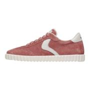 Leather and suede sneakers Ines Voile Blanche , Red , Dames