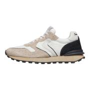 Leather and technical fabric sneakers Paris Race MAN W Voile Blanche ,...