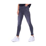 Grijze Skinny Jeggings Hoge Taille Patrizia Pepe , Gray , Dames