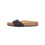 Zwarte Madrid Slippers Birkenstock , Black , Dames