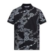 Polo shirt met logo Versace Jeans Couture , Black , Heren