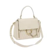 Pre-owned Leather handbags Chloé Pre-owned , White , Dames