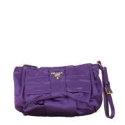 Pre-owned Nylon pouches Prada Vintage , Purple , Dames