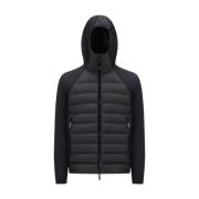 Zwarte Donsjas Micro Ripstop Capuchon Moncler , Black , Heren