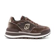 Fluwelen Corduroy Sneakers met Pailletten Liu Jo , Brown , Dames