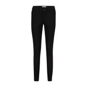 Zwarte Skinny Laila Broek Red Button , Black , Dames