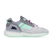 Boost Heren Lage Sneaker Grijs Groen Lila Adidas , Gray , Heren