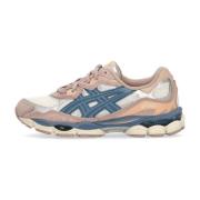 Retro Mesh Sneaker Cream/Grey Floss Asics , Beige , Dames