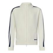 Witte Zip-Up Cardigan Gebreide kleding Aw24 Dsquared2 , White , Heren