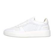 Witte Leren Lage Sneakers Nubikk , White , Heren